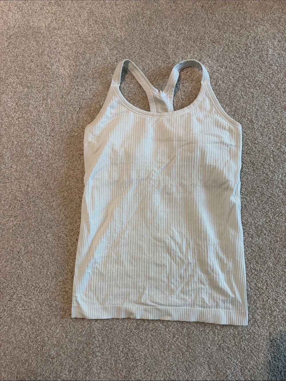 lululemon athletica Ribbed Racerback Tank - Cream/Off-White